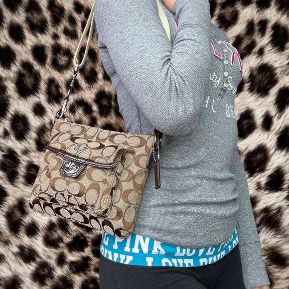 Coach Y2K Brown Crossbody Bag with Signature Monogram - Picture 1 of 6